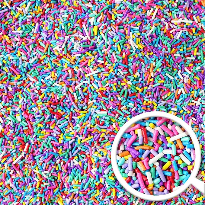 Sprinkle Pop Ultimate Unicorn Rainbow Jimmies Sprinkle Mix| Pink Purple Green Blue Yellow Orange Red White Sprinkles| Birthday Sprinkles Made in USA for Decorating Cake Cupcakes Cookies Ice Cream, 2oz