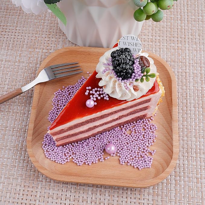 Lavender Purple Pearl Sprinkles for Cake Decorating, 4 Sizes Sugar 130g/4.6oz, Cupcake, Ice Cream, Donuts, Macaron Toppings Supplies (2mm, 4mm, 7mm, 1cm)