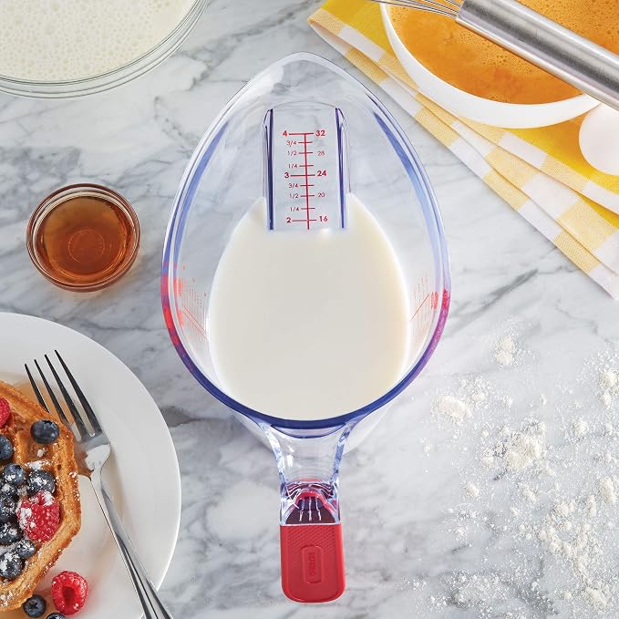 Farberware Pro Angled Measuring Cup, 4 Cup Capacity - Easy Read Measurement Markings, Dishwasher Safe Measuring Cup for Baking and Cooking