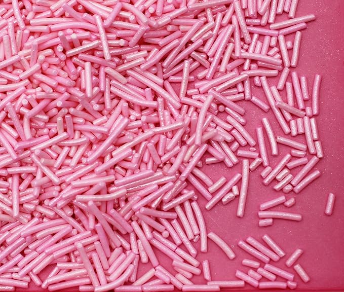 1 Pound Light Pink Sprinkles BULK Jimmies - Edible Cake Cupcakes Dessert & Ice Cream Topping-Gender Reveal Candy