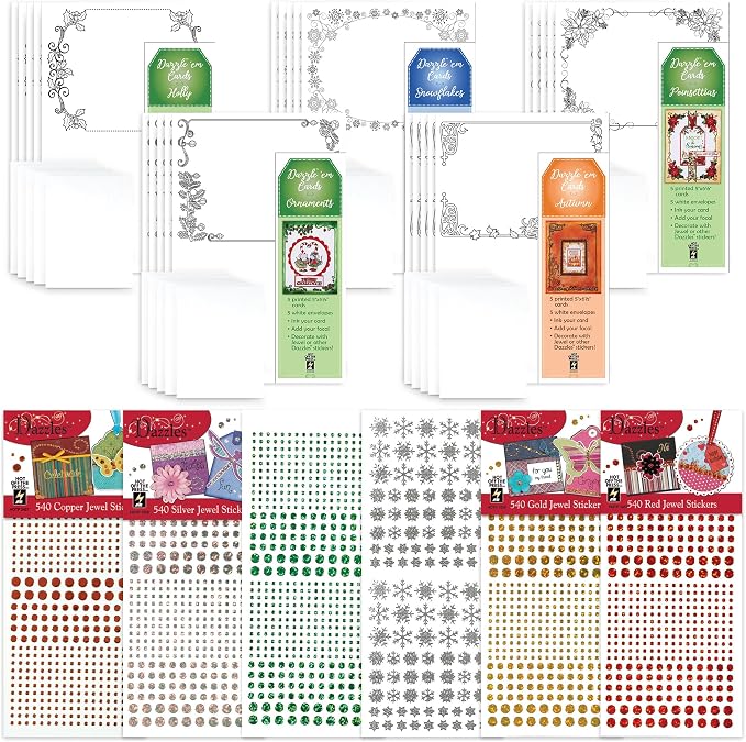 Paper Wishes – Dazzle ‘em Card Kits & Jewel Dazzles Sticker Fall & Christmas Collections for Scrapbooking, Gifts and All of Your DIY Crafting, Art & Creative Projects - Inspiration at Your Fingertips