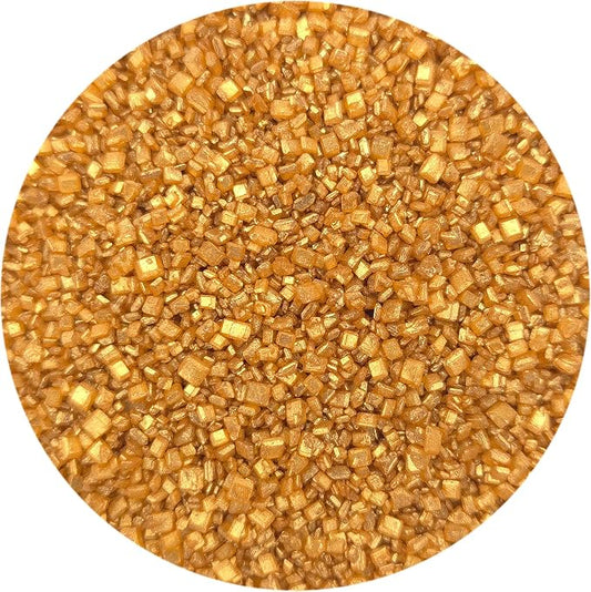 NCS Metallic Gold Coarse Sanding Sugar, Sparkling Decorating Sugar for Baking & Drink Rims, 7 oz