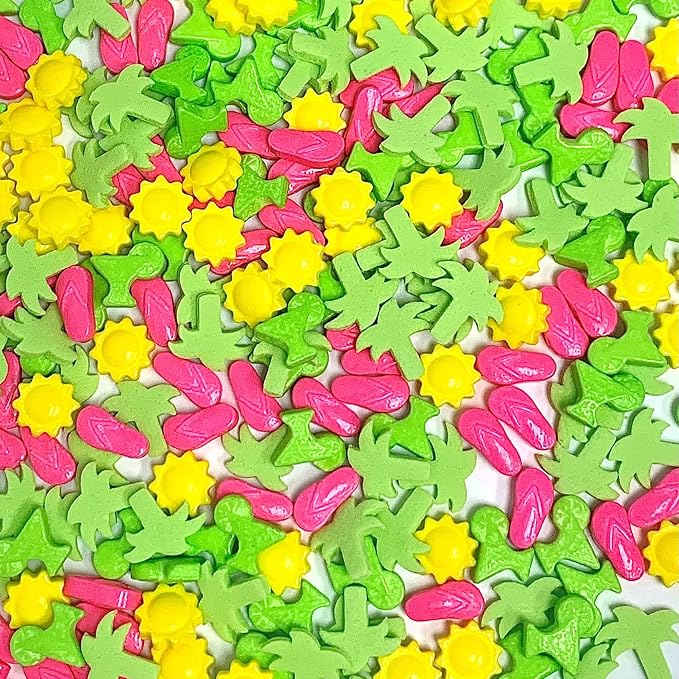 COOL MOM SPRINKLES Toes In The Sand Sprinkles (4 oz.) – Sandal, Sun, Palm Tree Sprinkles for Decorating Summer Cakes, Cupcakes, Cookies & Desserts – Mixed in the USA/Gluten-Free