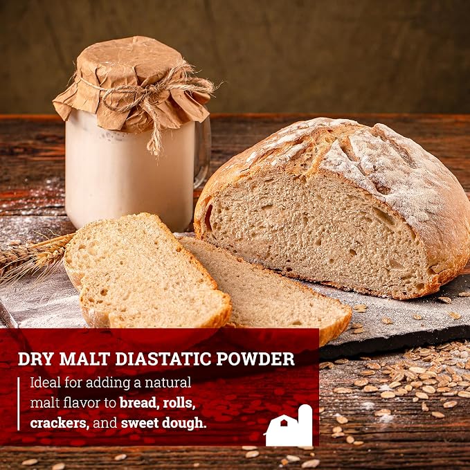 Hoosier Hill Farm Dry Malt Baking Powder, 1.5LB (Pack of 1)
