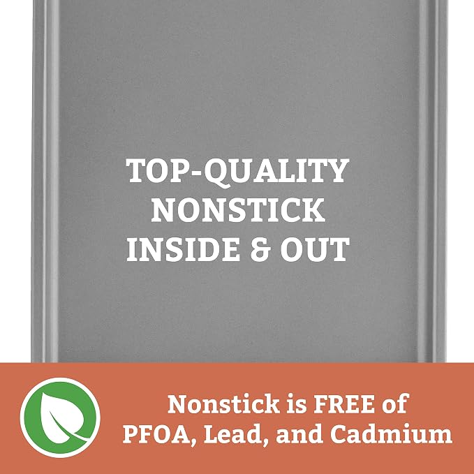 Farberware Nonstick Bakeware Baking Pan With Lid / Nonstick Cake Pan With Lid, Square - 9 Inch, Gray