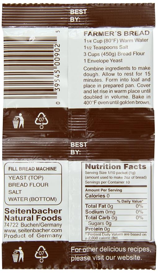 Seitenbacher Active Dry Yeast, 0.35 Ounce (Pack of 32)