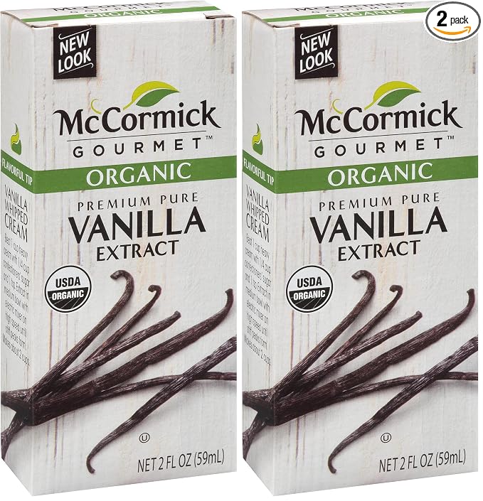 McCormick Gourmet Organic Premium Pure Vanilla Extract, 2 fl oz (Pack of 2)