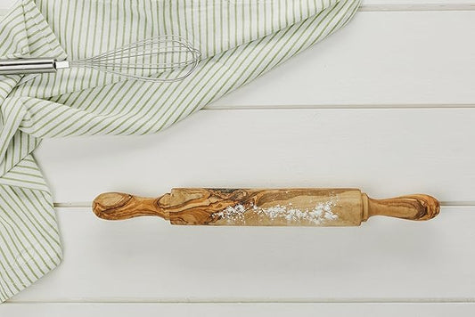 Naturally Med - Olive Wood Rolling Pin - 15.5 inch