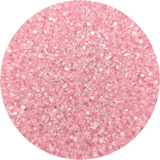 NCS Pearlized Pink Coarse Sanding Sugar, Sparkling Decorating Sugar for Baking & Drink Rims, 7 oz