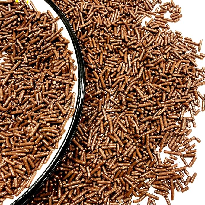 Homipooty Chocolate Soft Jimmies Sprinkles Edible Candy Jimmies Sprinkles for Cake Decorating 78g/2.75oz Cookie Cupcake Topper Ice Cream