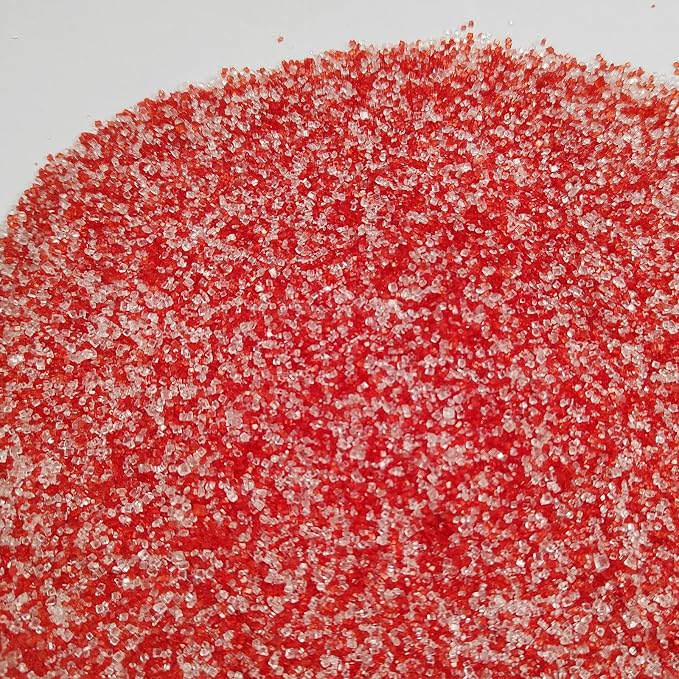 Red White Sanding Sugar Sprinkles, Red & White Sugar Crystals, Edible Sparkling Sprinkles for Cake Cupcake Decorating, Baking Cake Decorations, Cookies Ice Cream Toppings, Wedding Party Christmas Supplies 130g/4.6oz