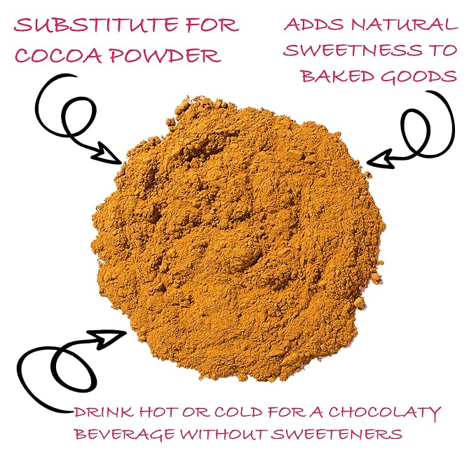 Worldwide Botanicals Organic Carob Powder, Medium Roast – 1 lb – Caffeine Free Cocoa Alternative – Low Fat Super Food with Natural Sweetness– Gluten Free, Kosher, 16 ounces