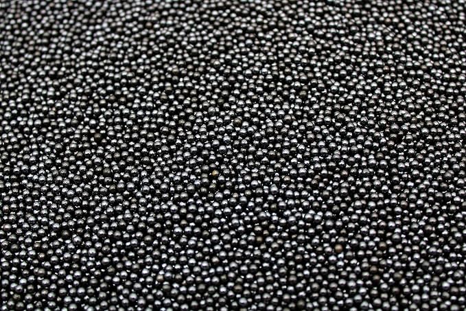 Formal Black Edible Candy Beads 8 Ounce SIZE: 2 MM For Decorating Wedding Cakes-Candy Caviar Gemstone For Parties-100% Edible
