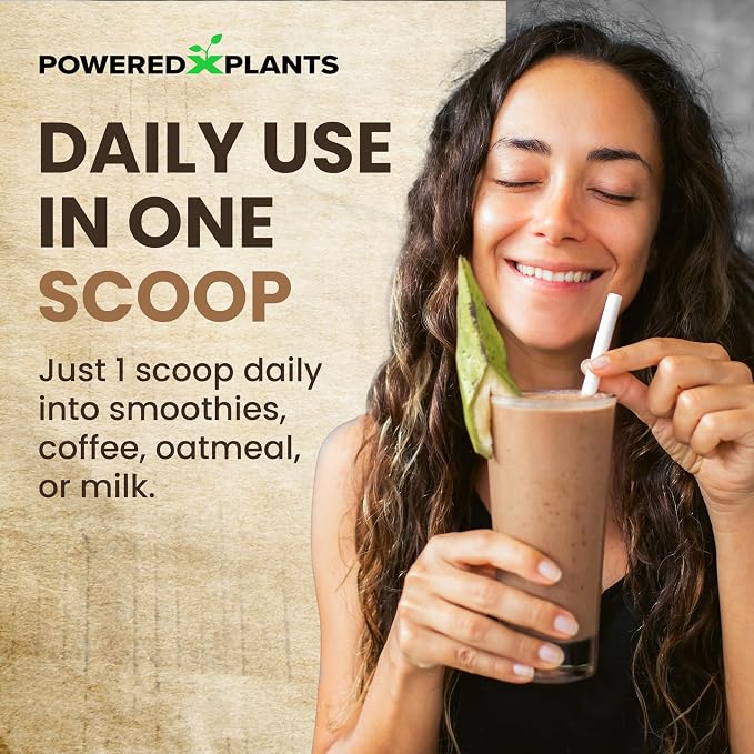 High Flavanol Cocoa Powder - 1500mg Cocoa Flavanols 12X More Epicatechin, 700MG Epicatechin Antioxidant Flavonoids - Supports Brain, Heart Health, Nitric Oxide & Circulation by Powered X Plants