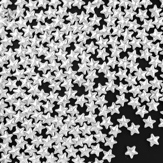 Silver Star Sprinkles, Edible Candy Stars for Cake Decorating, Cupcakes, Cookies & Desserts, 4.6oz Shiny Metallic Silver Sprinkles for Christmas, Graduation, Birthday, Holiday Baking