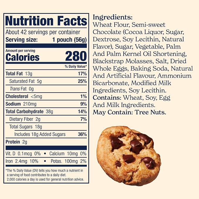 Famous Amos Classic Chocolate Chip Cookies, Bite-size cookies, Great for Sharing, Resealable Bag, Sweet Treats, 8 Pack Box, 9 oz