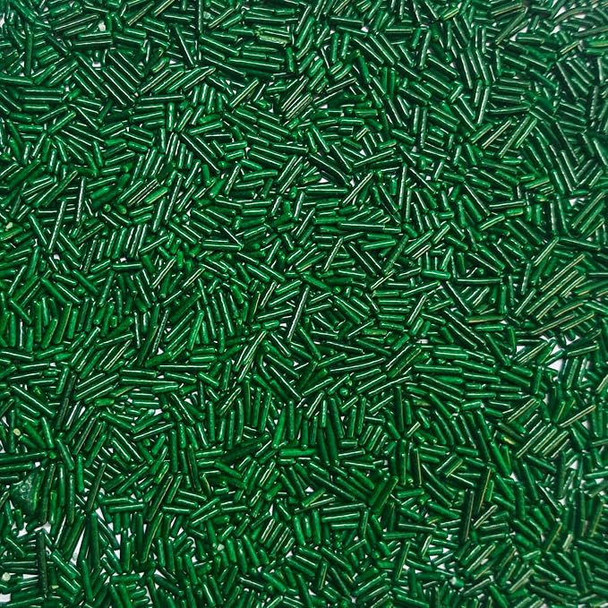 Sentovac Edible Green Jimmies Sprinkles for Cake Decorating Baking | Cupcake Cookie and Ice Cream Toppers Cake Decorations| Celebrations Wedding Shower Party Chirstmas Supplies 78g/2.75oz