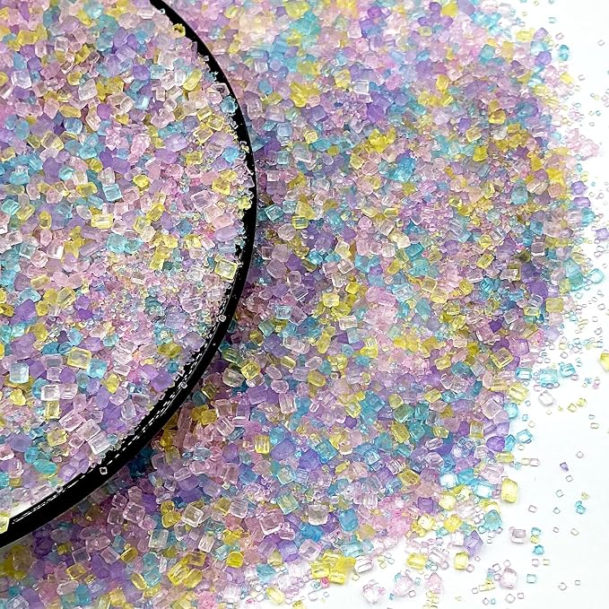 Edible Pastel Sanding Sparkling Course Sugar Sprinkles 142g/ 5.01oz Pastel Sprinkles Sanding Sugar for Baking, Cookies, Cupcakes, Ice Cream Topping and Rimming Sugar