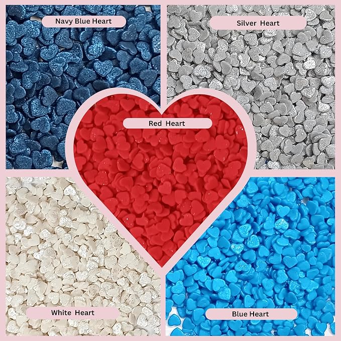Confect Edible Sprinkles | Patriotic Mix Red, White, Blue & Silver Sprinkles For Cake & Cupcake Decorations | Vegan, Gluten-Free, Soy-Free, Dairy-Free, Palm Oil-Free- 5 Oz