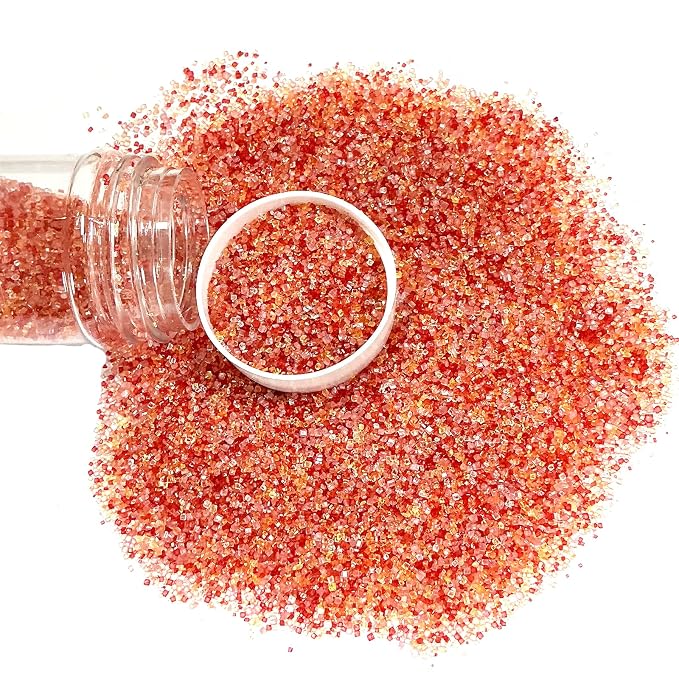 Edible Autumn Sanding Sugar Sprinkles 142g/ 5.01oz fall Thanksgiving Themed Sanding Sugar for Baking and Decorating Topping Cake Cookie Cupcake Topper Ice Cream Supplies