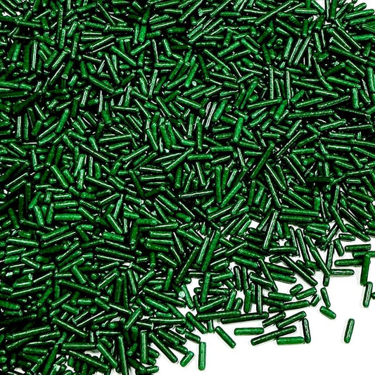 Homipooty Green Soft Jimmies Sprinkles Edible Candy Jimmies Sprinkles for Cake Decorating 78g/2.75oz Cookie Cupcake Topper Ice Cream