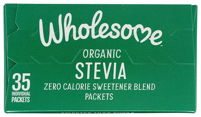 Wholesome Sweeteners Organic Stevia, 35 Count Packets, Zero Calorie Sweetener Blend, Keto Friendly, Non GMO, Gluten Free & Vegan, 6 Pack