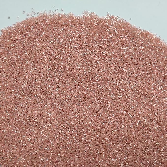 Rose Gold Sanding Sugar Sprinkles, Rose Gold Sugar Crystals, Edible Sparkling Sugar Sprinkles for Cake Cupcake Decorating, Baking Cake Decorations, Cookies Ice Cream Toppings, Wedding Party Christmas Supplies 130g/4.6oz