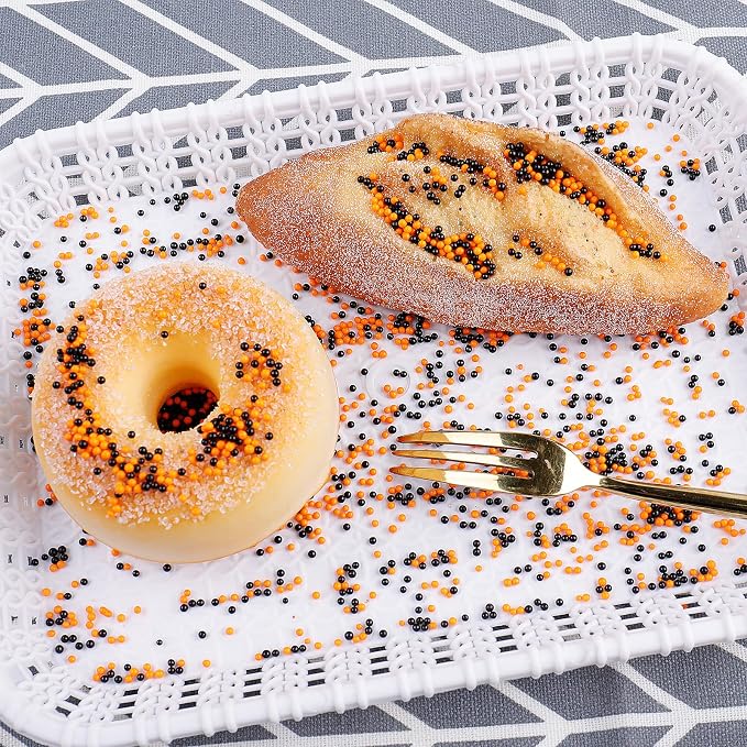 Black and Orange Nonpareils Sprinkles - 4.6oz Edible 2mm Dot Sprinkles | Basketball Sprinkles for Cake Decorating, Cupcake, Cookie, Baking, Donuts, Ice Cream Toppings