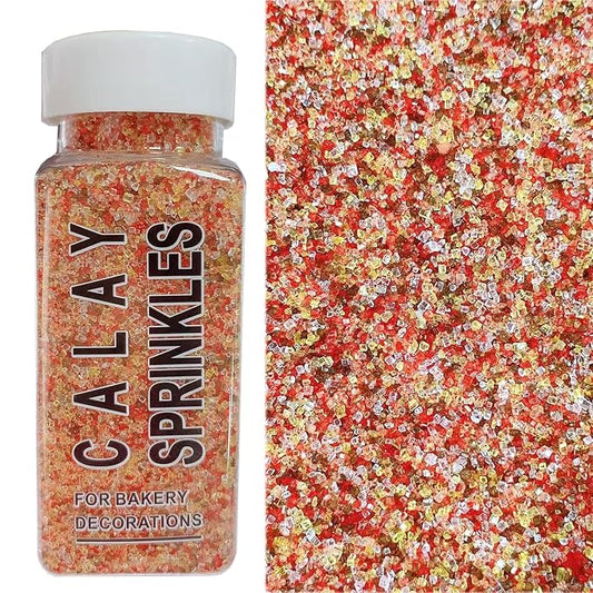 Sentovac Autumn Sanding Sugar Crystals for Baking Edible Fall Thanking Themed Crystals Sparkling Sugar Sprinkles Cake Cookie Cupcake Topper Ice Cream Decoration Supplies