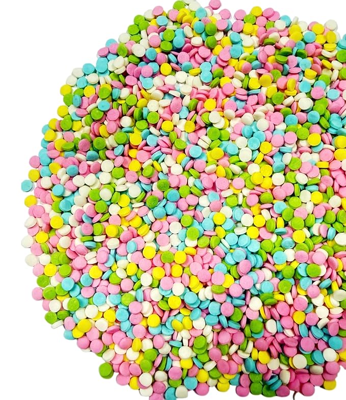 Sentovac Edible Easter Color Confetti Slice Sprinkles for Cake Decorating Edible Cake Cupcake Sprinkles Cookie and Ice Cream Topper Decorations 3.35oz