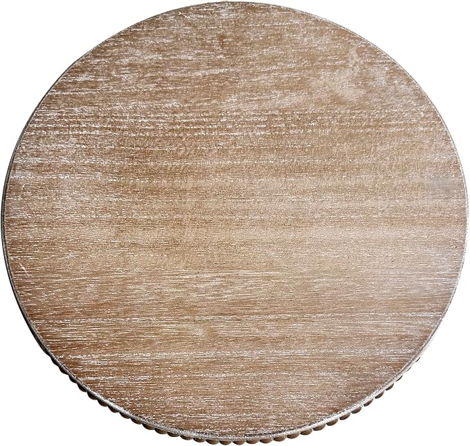 dwellington Large Round Wood Risers for Display, 11.75" Decorative Rustic Farmhouse Cake Stand Pedestal Tray for Home and Kitchen Decor