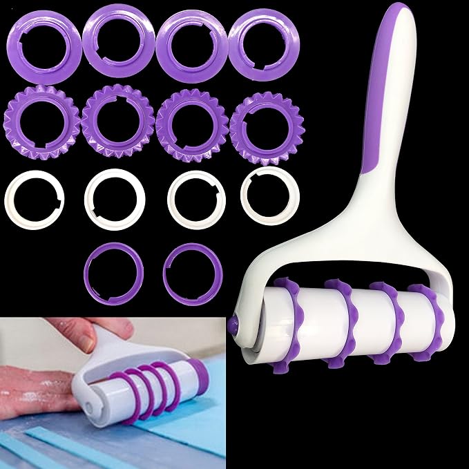 25pcs Fondant Ribbon Cutter, Food grade plastic Cookie Stamp Mould Cake Cupcake Fondant Decorating Tool