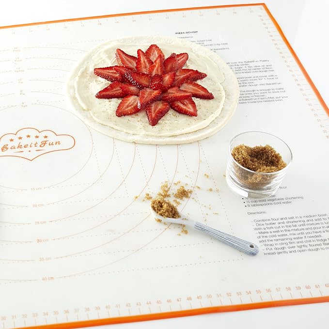 Silicone Pastry Mat X-Large 29.5 x 20.5 Inches, Nonstick Dough Rolling Mat with Measurement Markings, Heat Resistant to 450°F, BPA Free, Dishwasher Safe Baking Mat