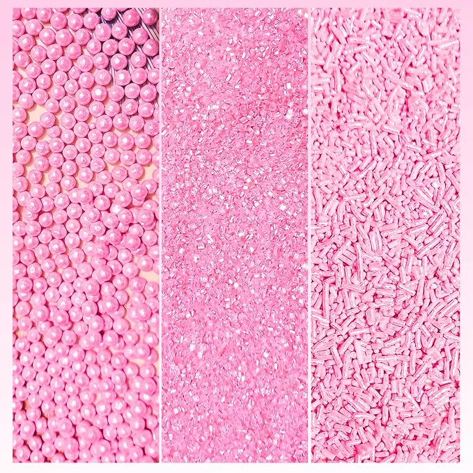 Confect Sprinkles for Cakes & Cupcakes – Assorted Pack of 5 Girly Dream Baby Shower Pearl Sprinkles –Edible Cake Topping for Cupcakes, Cookies, Desserts – Celebration Baking Decoration – Vegan, Gluten-Free, Nut-Free, Soy-Free, Dairy-Free , Handcrafted ...