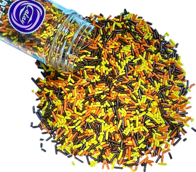 Sentovac Edible Thanksgiving Jimmies Sprinkles for Cake Decorating Baking Celebrations Wedding Shower Party Halloween Supplies 78g/2.75oz