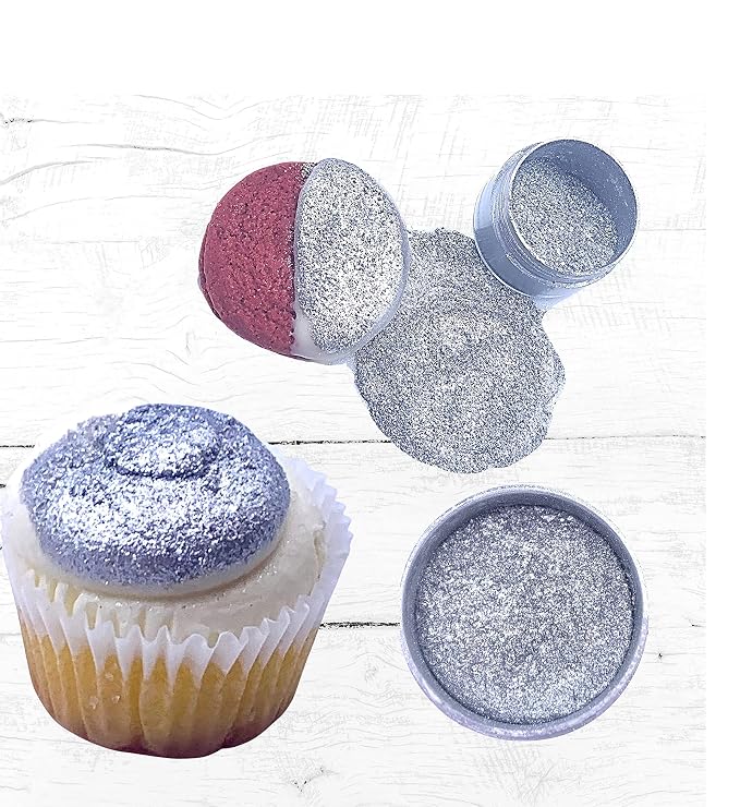 Edible glitter for cocktail bombs, edible glitter for drinks, Metallic Food paint 5 gr each jar for cake decoration, cupcake, drinks, strawberries, jelly shot decoration, Glitter food paint Food grade 100% edible cocktail glitter, Kosher and Halal Cert...