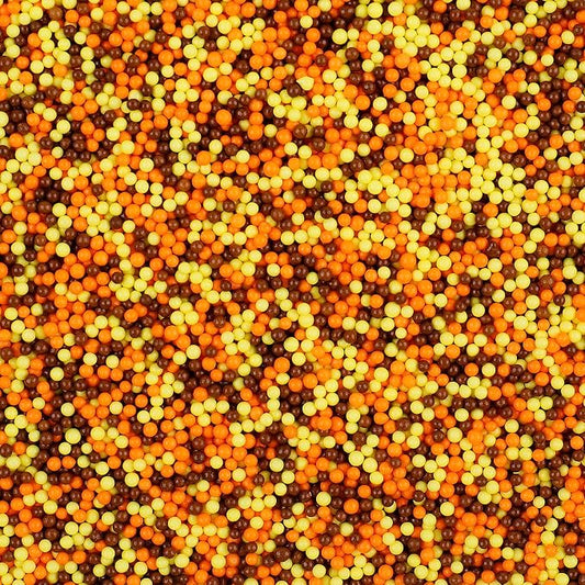 Autumn Nonpareils Sprinkles - 4.6oz Edible 2mm Dot Sprinkles | Orange Yellow & Brown Sprinkles for Cake Decorating, Cupcake, Cookie, Baking, Donuts, Ice Cream Toppings