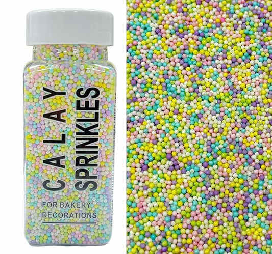Sentovac 2mm Easter Nonpareils Pearl Sugar Sprinkles for Cake Decorating Edible Cake Cupcake 1 Bottle 3.88oz/110g Sprinkles for Decorating