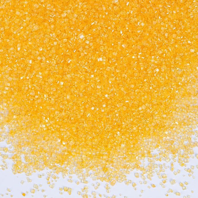 Edible Yellow Sprinkles,150g,Bright Yellow Sanding Sugar for Cake Decorating,Sprinkle Crystals Mix for Cookies,Ice Cream,Fondant Cake,Caramel Apples,Cupcakes,Desserts Topper,Birthday Party Festival Baking Decoration Supplies