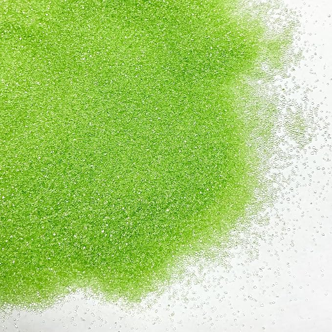 Edible Grass Green Sanding Sugar Sprinkles 142g/ 5.01oz Sugar Crystals for cake decorating Sparkling Crystals for Cakes, Cookies, Cupcakes, Ice Cream Topping and Rimming Sugar