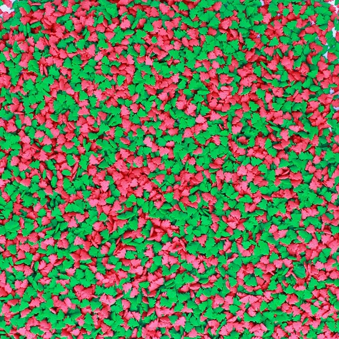 Sprinkle Pop Christmas Tree Confetti Sprinkle Mix| Red & Green Sprinkles Confetti| Christmas Tree Shaped Edible Confettis Made in USA for Decorating Cake Cupcakes Cookie Donuts, 4oz