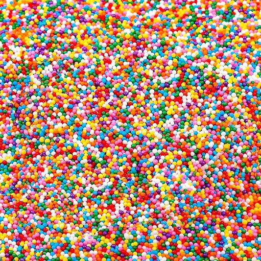 Rainbow Nonpareils Sprinkles for Baking, 130g/4.6oz Edible Dot Sprinkles for Cake, Cookies, Ice Cream and Cosmic Brownie