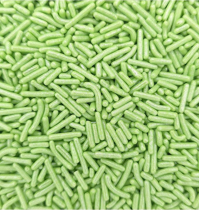 NCS Pearlized Green Jimmies Edible Sprinkles – Cupcake, Cake & Cookie Decorations, 7 oz