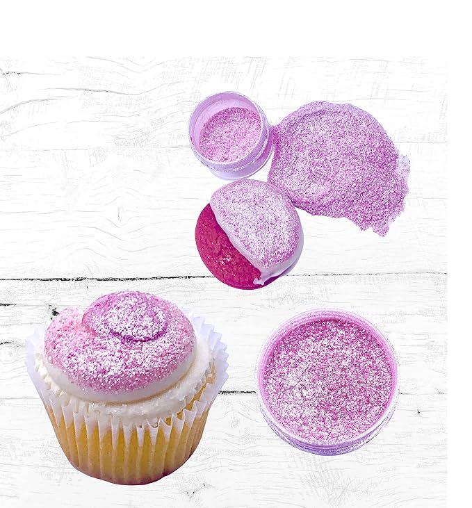 Edible glitter for cocktail bombs, edible glitter for drinks, Metallic Food paint 5 gr each jar for cake decoration, cupcake, drinks, strawberries, jelly shot decoration, Glitter food paint Food grade 100% edible cocktail glitter, Kosher and Halal Cert...