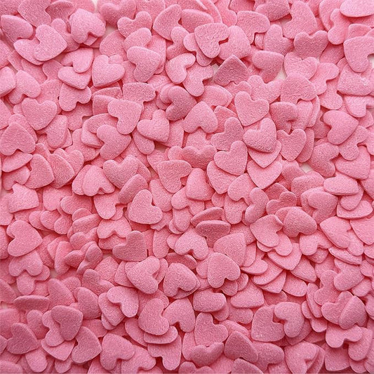SE Si&Moos Jumbo Heart Sprinkles Jumbo Pink Hearts Edible Hearts Confetti for Decorating Valentines Cake Decorations Pink Sprinkles for Baking, Party Wedding Baby Shower Valentines Supplies 3.35 OZ