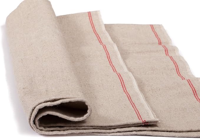 Saint Germain Bakery Premium Professional Bakers Extra Large Couche 35"x26" from France - Heavy Duty Proofing Cloth 100% Natural Flax Linen
