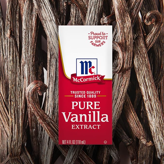 McCormick All Natural Pure Vanilla Extract (Made with Madagascar Vanilla Beans), 4 fl oz