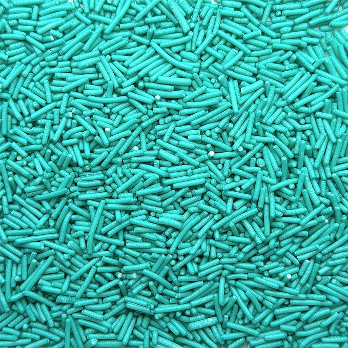 CandiJumpin Teal Jimmy Sprinkles, Teal Sprinkles for Cake Decorating Edible Cake Jimmies Edible Crunchy Jimmies Ice Cream Toppings, Baby Shower Party Wedding Christmas Supplies 3 OZ