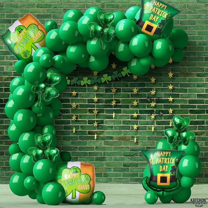 KatchOn, Dark Green Balloons - 12 Inch, Pack of 110 | Emerald Green for St Patricks Day Decorations, Birthday Decorations | St Patricks Day Balloons for Ramadan Decoration for Home | Eid Decorations