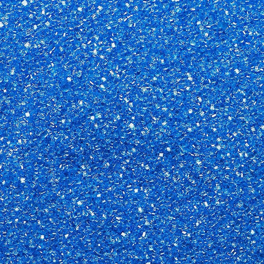 Blue Sugar Sprinkles for Baking Edible, Sapphire Blue Sanding Crystal Sugar for Baking 130g/4.6oz, Cupcake, Cookie and Donuts Toppings, Wedding, Birthday Party Supplies